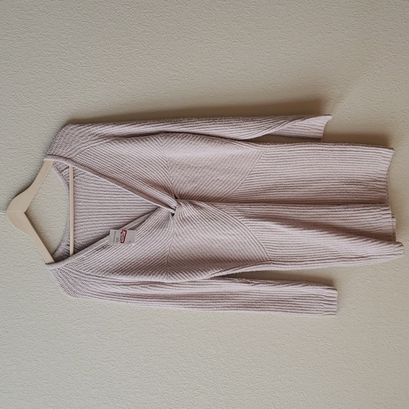 Nordstrom rack Love Tree sexy plunging V back sweater dress neutral taupe beige - Picture 4 of 12